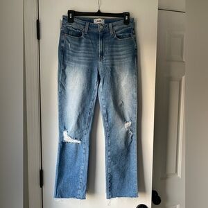 PAIGE Women’s Distressed Straight Leg Cropped/Ankle Length Jeans Size 27